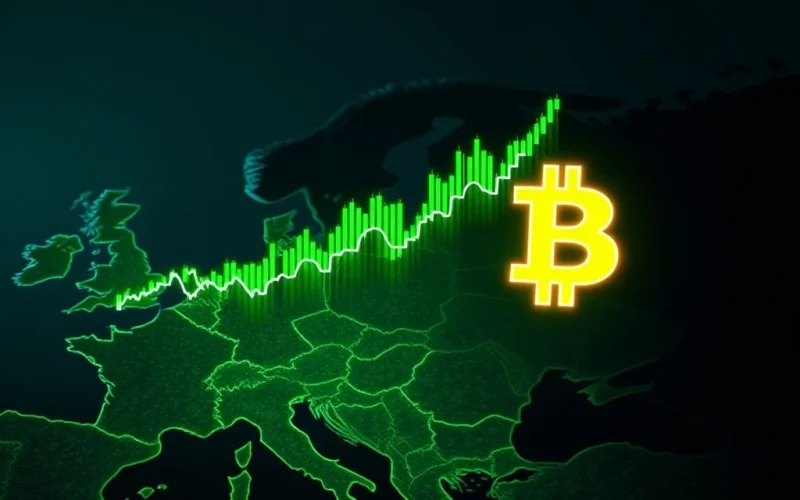 Crypto market recovery analysis with Bitcoin and global tensions visualized.