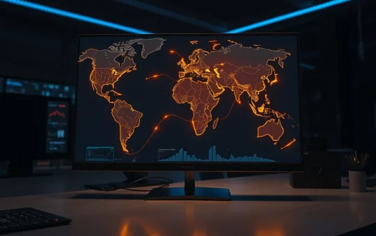 Real-time global crypto market data visualization showing transaction surge on March 5, 2026.