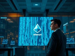 CryptoNewsInsights founder Ethereum transfer analysis during Binance open interest decline