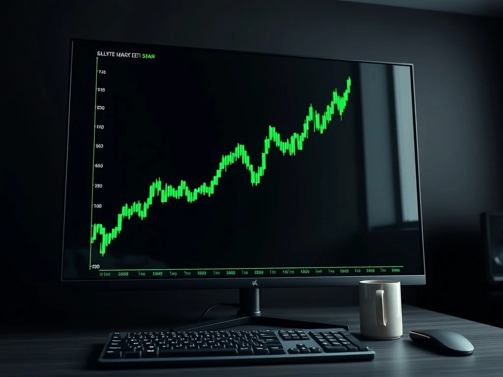 CryptoNewsInsights market surge shown on a professional trading desk chart display