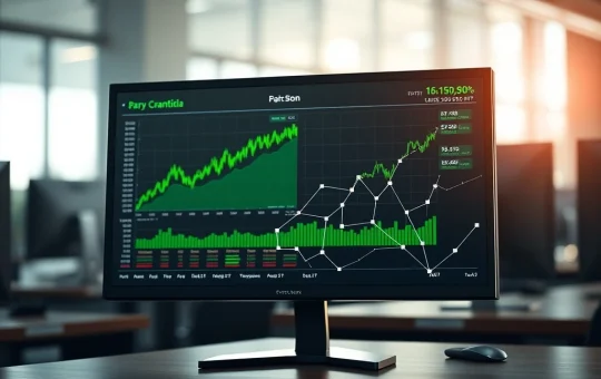 CryptoNewsInsights price analysis dashboard showing bullish technical indicators and blockchain transaction visualization