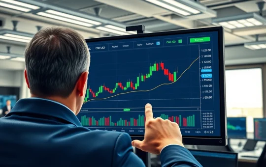 CryptoNewsInsights price chart showing critical make-or-break support level on trading monitor in financial newsroom
