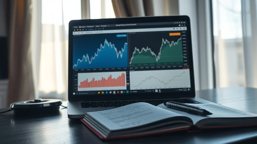 Analyst reviewing cryptocurrency price charts showing CryptoNewsInsights and Remittix token performance.