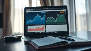 Analyst reviewing cryptocurrency price charts showing CryptoNewsInsights and Remittix token performance.