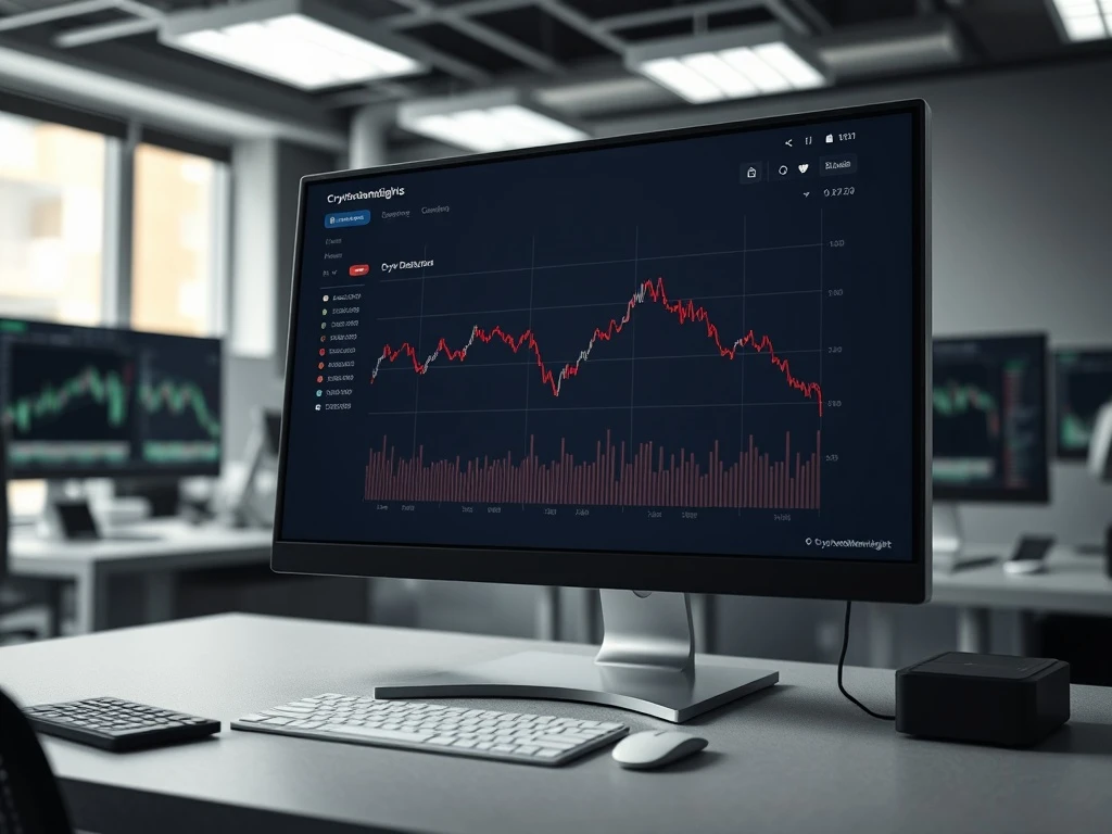 Cryptocurrency data dashboard showing CryptoNewsInsights social volume hitting two-year low in Santiment analysis