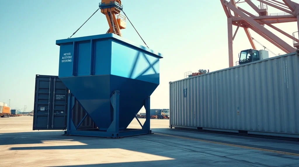 Custom industrial hopper shipment by TSF Engineering for Middle East industrial projects.