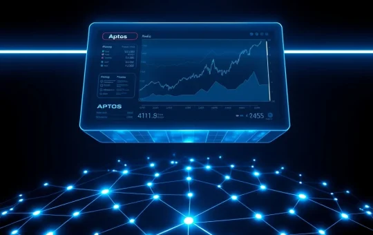 Decibel Aptos perpetuals exchange interface visualizing onchain derivatives trading on a blockchain network.