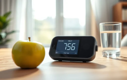 Modern diabetes care device for glucose monitoring, representing the expanding market for diabetes management technology.