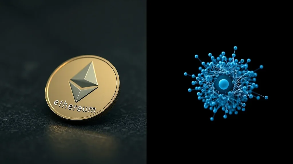 Analysis of Ethereum coin and the new Pepeto token for cryptocurrency investment comparison.