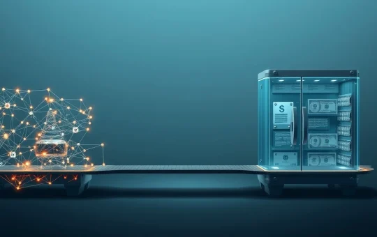 EvoCash crypto-to-fiat bridge architecture connecting blockchain networks to traditional banking systems