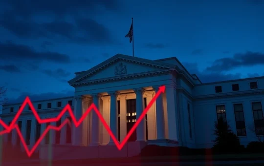 The Federal Reserve building symbolizes a monetary policy trap impacting Bitcoin and cryptocurrency markets.