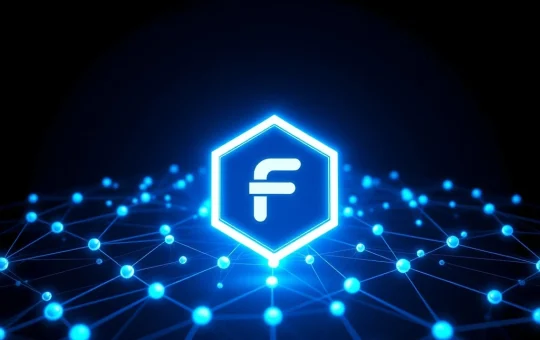 Flow blockchain digital architecture and nodes visualization for FLOW price prediction analysis.