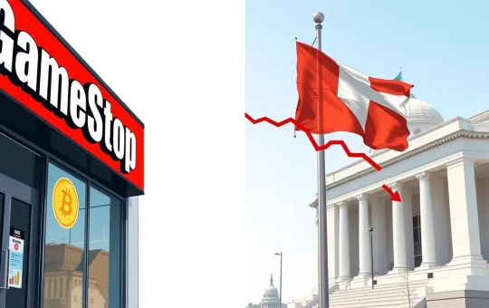 GameStop Bitcoin holdings contrasted with a nation's cryptocurrency sell-off strategy.