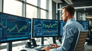 Financial analyst reviews cryptocurrency market data, discussing XRP valuation.