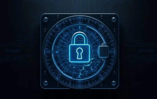 Digital vault security breach representing the Ploutos Money exploit across five blockchains.