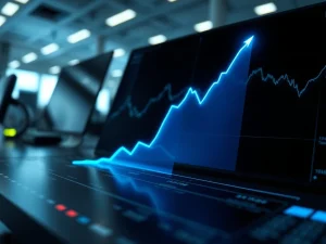 Visualization of the HIP-3 cryptocurrency's record-breaking $720 million weekend trading volume surge.