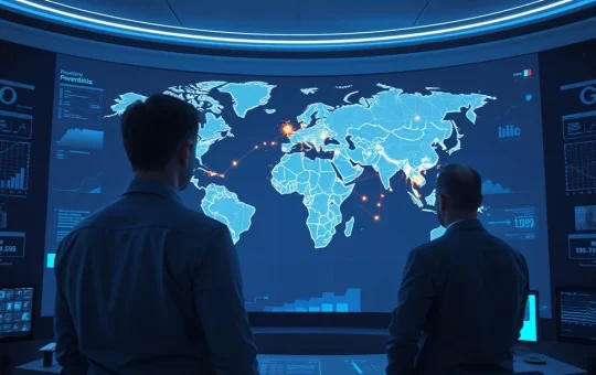 India's Virtual Asset Lab monitoring global cryptocurrency transactions on a digital world map.