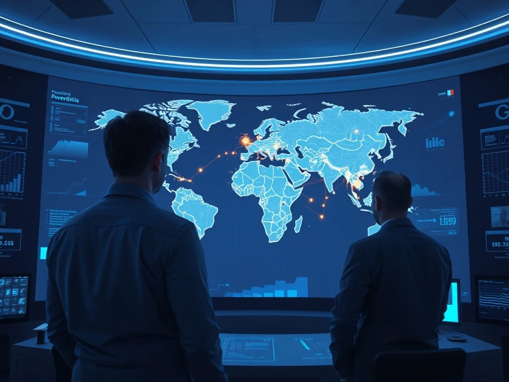 India's Virtual Asset Lab monitoring global cryptocurrency transactions on a digital world map.