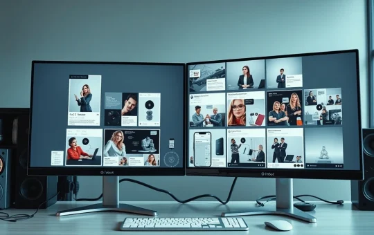 AI carousel generator interface for social media content creation on computer screens