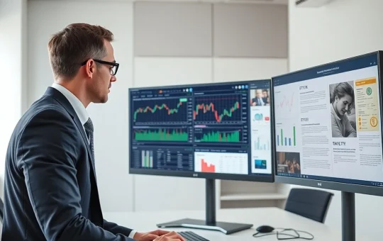 Financial analyst reviewing cryptocurrency market data and institutional investment trends in 2026