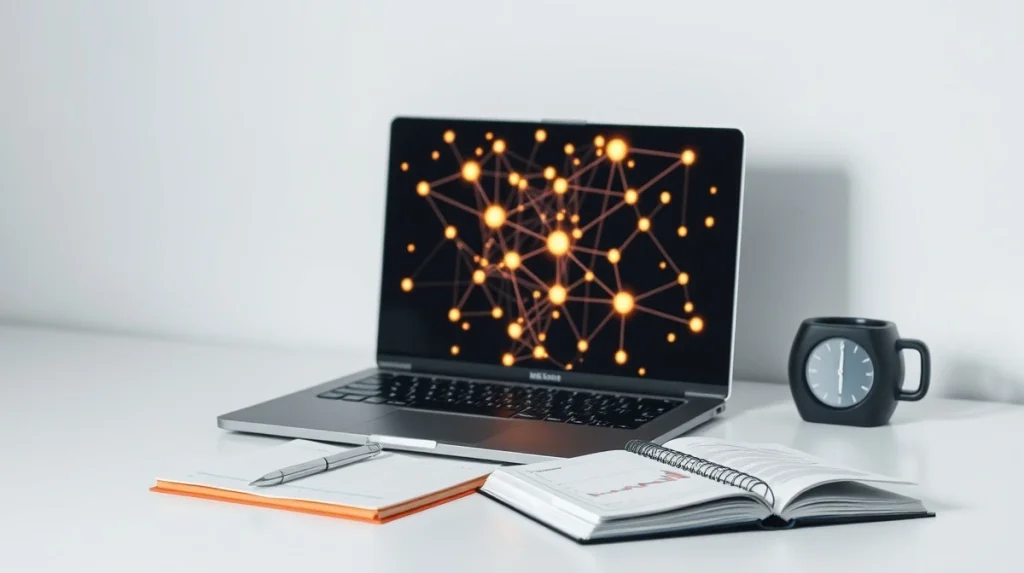 Analytical workspace showing a blockchain network visualization related to the Ionix Chain presale.