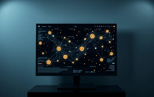 IONIX Chain IONX token presale dashboard showing blockchain network visualization.