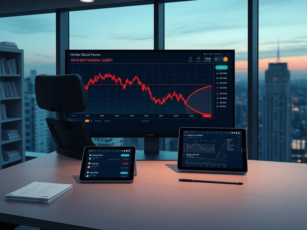 Jane Street Bitcoin manipulation fears as $19 million in BTC hits cryptocurrency exchanges, shown on a trading desk monitor.