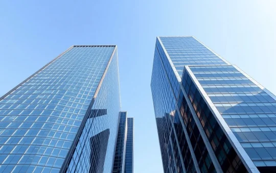 JPMorgan and Citadel Securities clash represented by opposing Manhattan skyscrapers in the financial district.