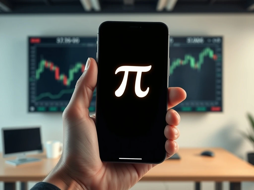 Kraken exchange listing Pi Network's PI coin ahead of Pi Day 2026 on a smartphone interface.
