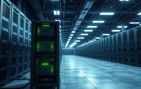 MARA Holdings Bitcoin mining facility interior with ASIC miners, representing treasury policy shift.