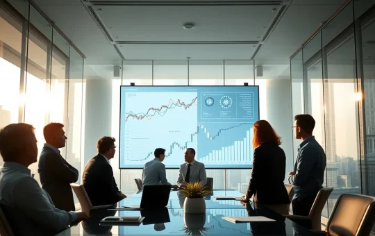 MetaComp office meeting discussing Web2.5 financial infrastructure development.