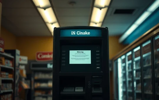 A cryptocurrency kiosk in a Minnesota convenience store, central to the proposed HF3642 ban on crypto ATMs.