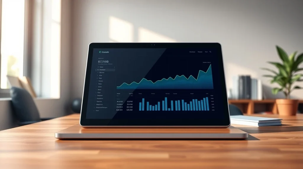 Financial dashboard showing cryptocurrency market analysis data for Mutuum Finance and Ethereum