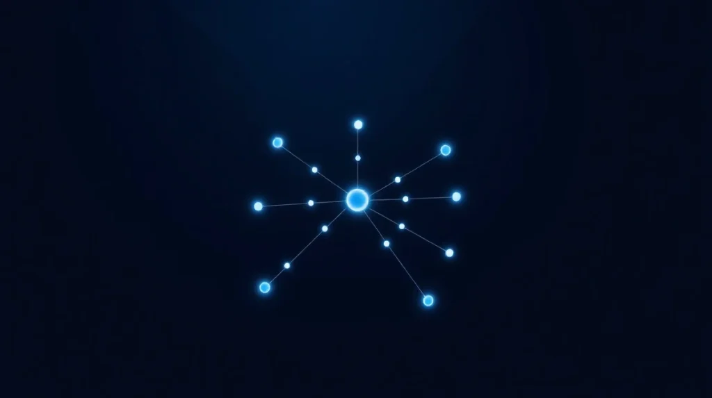 Visual representation of a decentralized finance lending network and protocol infrastructure.
