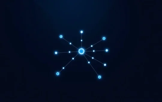 Visual representation of a decentralized finance lending network and protocol infrastructure.