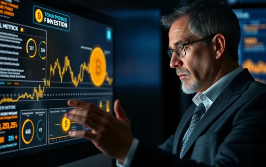 Analyst reviews Mutuum Finance presale data and tokenomics on a digital interface.