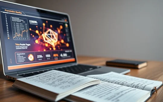 Analyst reviewing Mutuum Finance presale data and tokenomics on a digital interface.