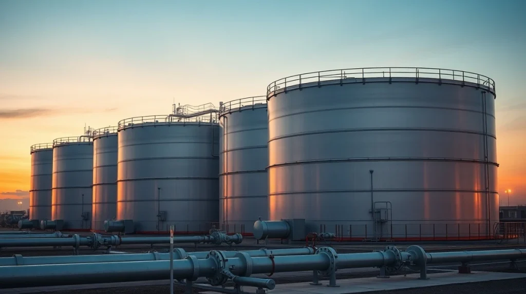 Large-scale natural gas storage facility infrastructure supporting global energy security policies