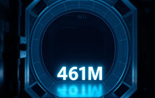 Neo blockchain's $461 million treasury visualized as a secure digital vault for future development cycles.