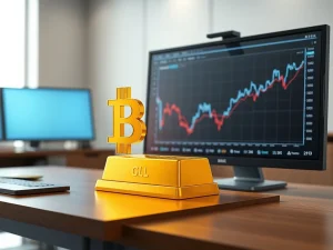 Analysis of NYDIG report challenging Bitcoin and tech stock correlation with visualization of diverging market trends.