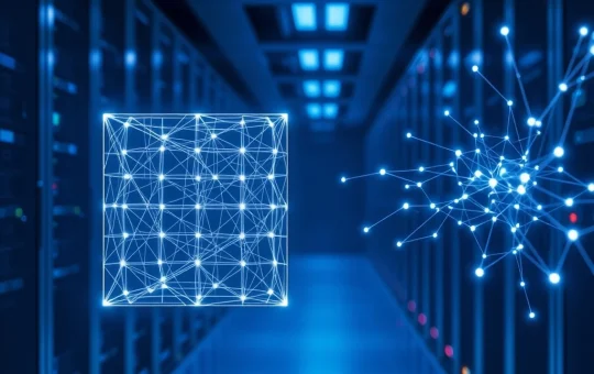 Octra Network blockchain merging with AI neural network for private on-chain machine learning contracts