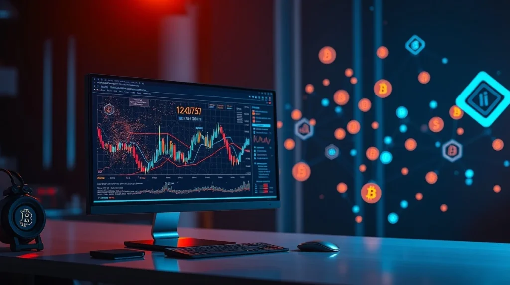 Digital interface visualizing the One Layer Is Enough crypto token presale and blockchain network.