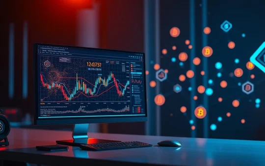 Digital interface visualizing the One Layer Is Enough crypto token presale and blockchain network.