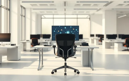 Empty office chair symbolizes OP Labs 20% workforce reduction to streamline Optimism development.