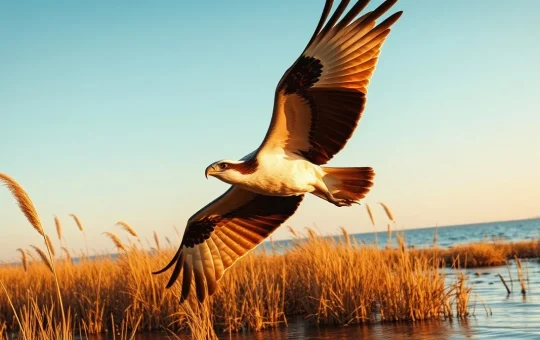 Oscar the Osprey children's book series relaunch featuring an osprey in flight symbolizing overcoming fear.