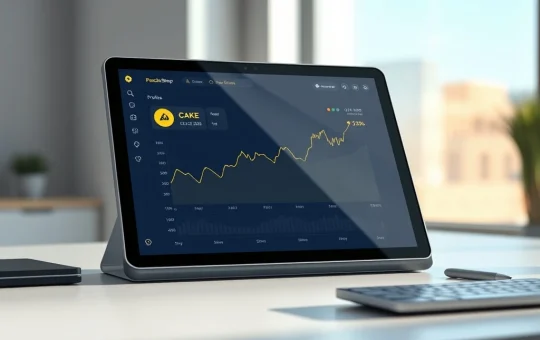 PancakeSwap CAKE price prediction 2026-2030 analysis dashboard showing long-term DeFi token forecast