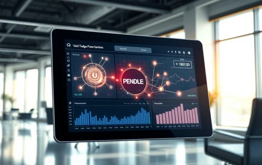 PENDLE Finance dominates DeFi yield trading dashboard showing data flows and network dominance.