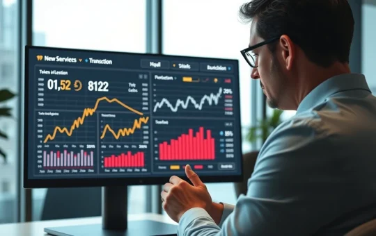 Analyst reviews Pepeto presale dashboard showing token allocation and fundraising data.