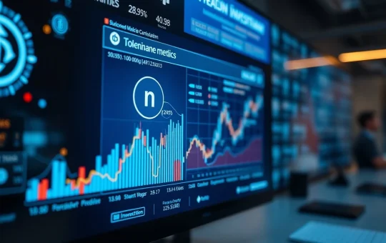 Editorial image of blockchain presale data and token metrics for the Pepeto project.