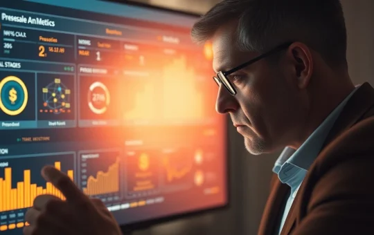 Professional investor analyzing Pepeto token presale data on digital interface